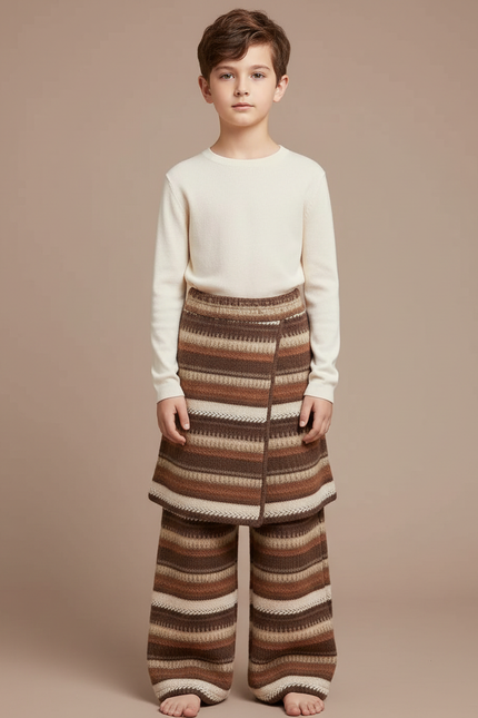 Tailleur Jupe Pantalon - Multicolore Maille