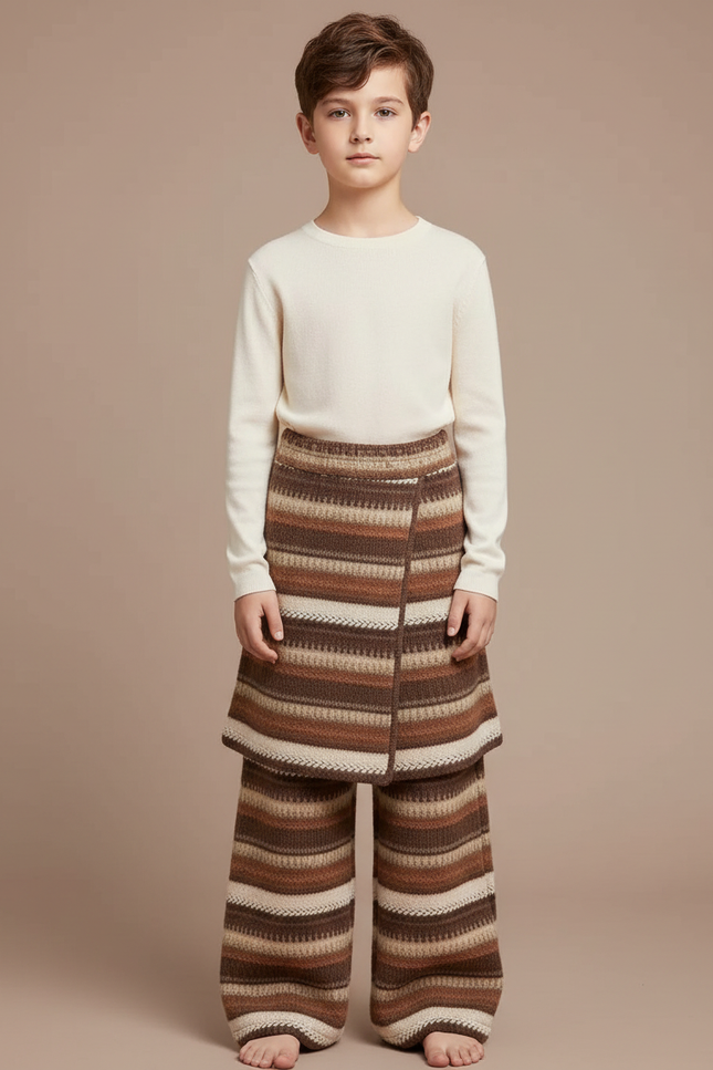 Tailleur Jupe Pantalon - Multicolore Maille