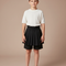 Pantalon Jupe Noir Plissé Ample Enfant Moderne - Polyester