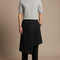 Pantalon Jupe Noir Superposé Texturé Ample Décontracté - Coton