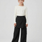 Pantalon Jupe Noir Cargo Ample Asymétrique Fille - Gabardine
