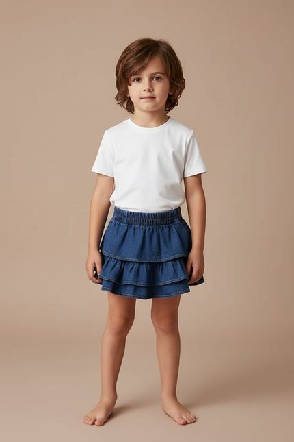 Pantalon Jupe Jeans - Bleu