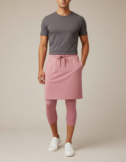 Pantalon Jupe Rose Capris Sport Homme - Polyester