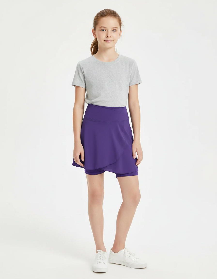 Pantalon Jupe Violet Sportif Confortable Enfant - Polyester
