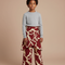 Pantalon Jupe Marron Imprimé Fluide Ample Enfant - Bordeaux Viscose