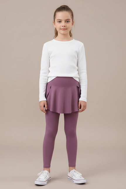 Pantalon Jupe Violet Confortable Sportif Fille - Polyester
