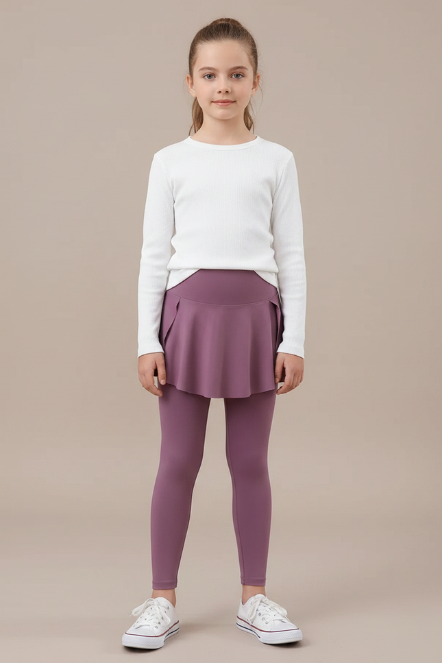 Pantalon Jupe Violet Confortable Sportif Fille - Polyester