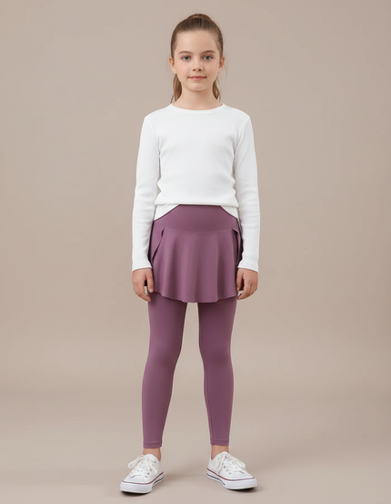 Pantalon Jupe Violet Confortable Sportif Fille - Polyester