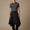 Pantalon Jupe Noir Asymétrique Superposé Élégant Moderne - Gabardine