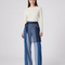 Pantalon Jupe Denim Patchwork Jupe-culotte Perles Tulle - Multicolore Jean