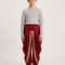Pantalon Jupe Rouge Satiné Ample Doré Garçon - Bordeaux