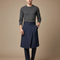 Pantalon Jupe Homme Bleu Marine Plissé Élégant Moderne - Gabardine
