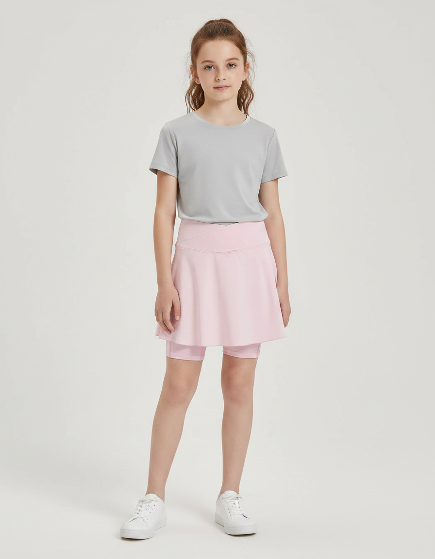 Pantalon Jupe Rose Sportif Confortable Enfant - Polyester