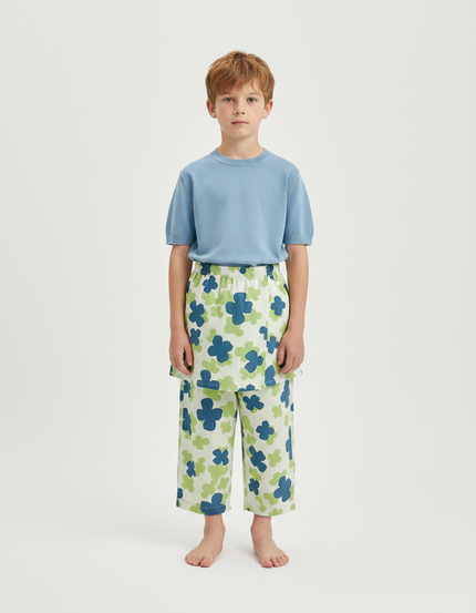 Pantalon Jupe Imprimé Floral Ample Décontracté Enfant - Viscose