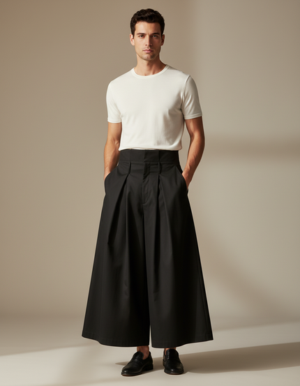 Pantalon Jupe F4f1 - Noir Gabardine