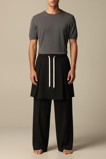 Pantalon Jupe 284c - Noir Polyester
