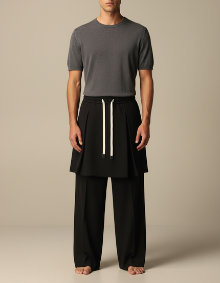 Pantalon Jupe 284c - Noir Polyester