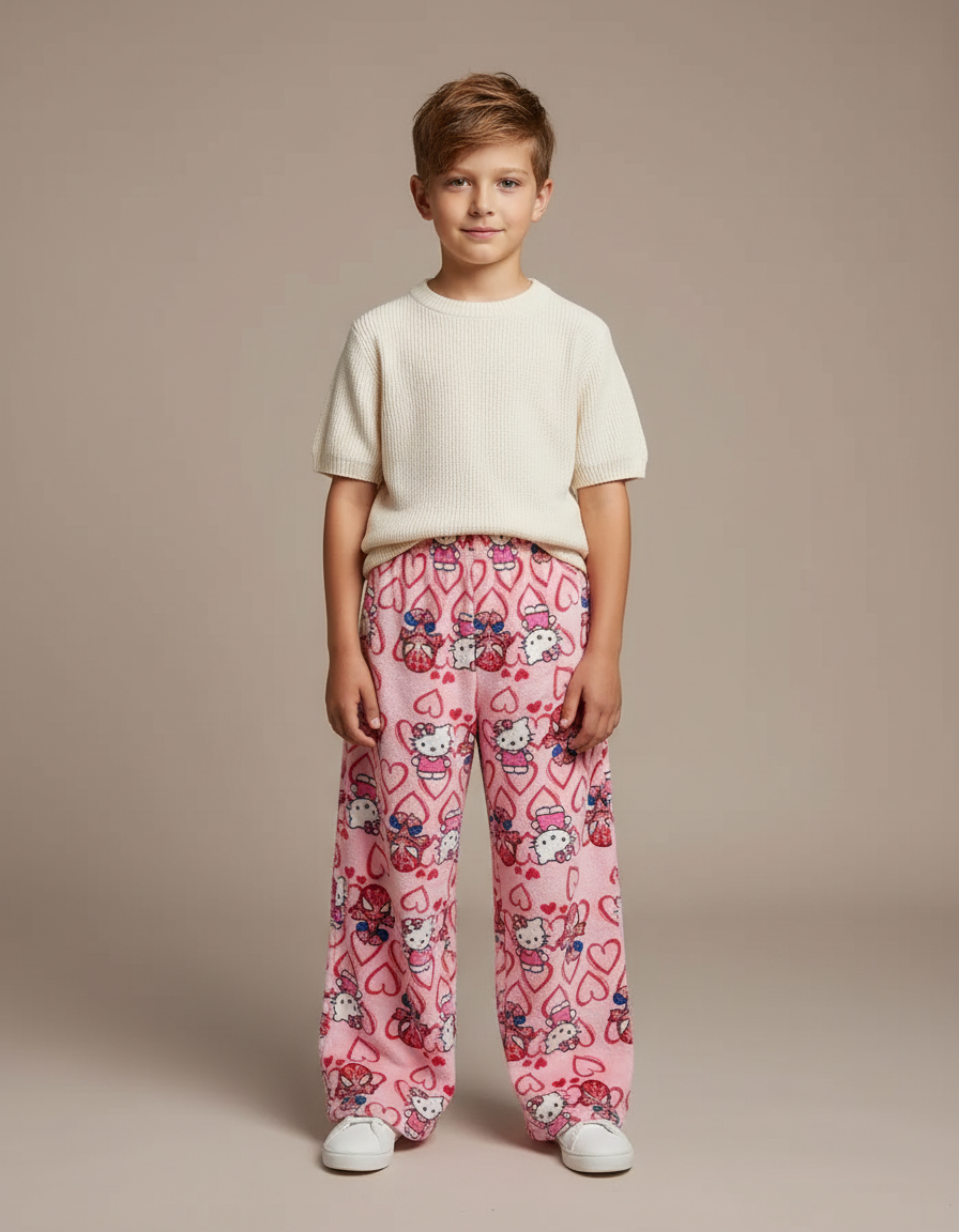Pantalon Jupe Rose Hello Kitty Spider-Man Molletonné Doux Confortable