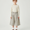 Pantalon Jupe Écru Fleuri Ample Décontracté Enfant - Imprimé Coton