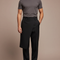 Pantalon Jupe Noir Asymétrique Droit Élégant Homme - Gabardine