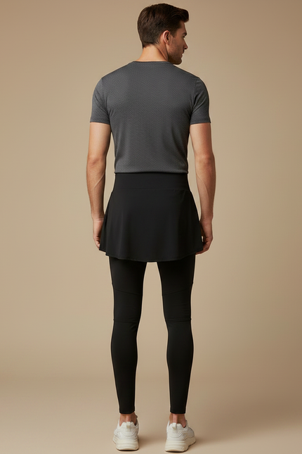 Pantalon Jupe Noir Sport Homme Confortable Léger - Polyester - vue 2