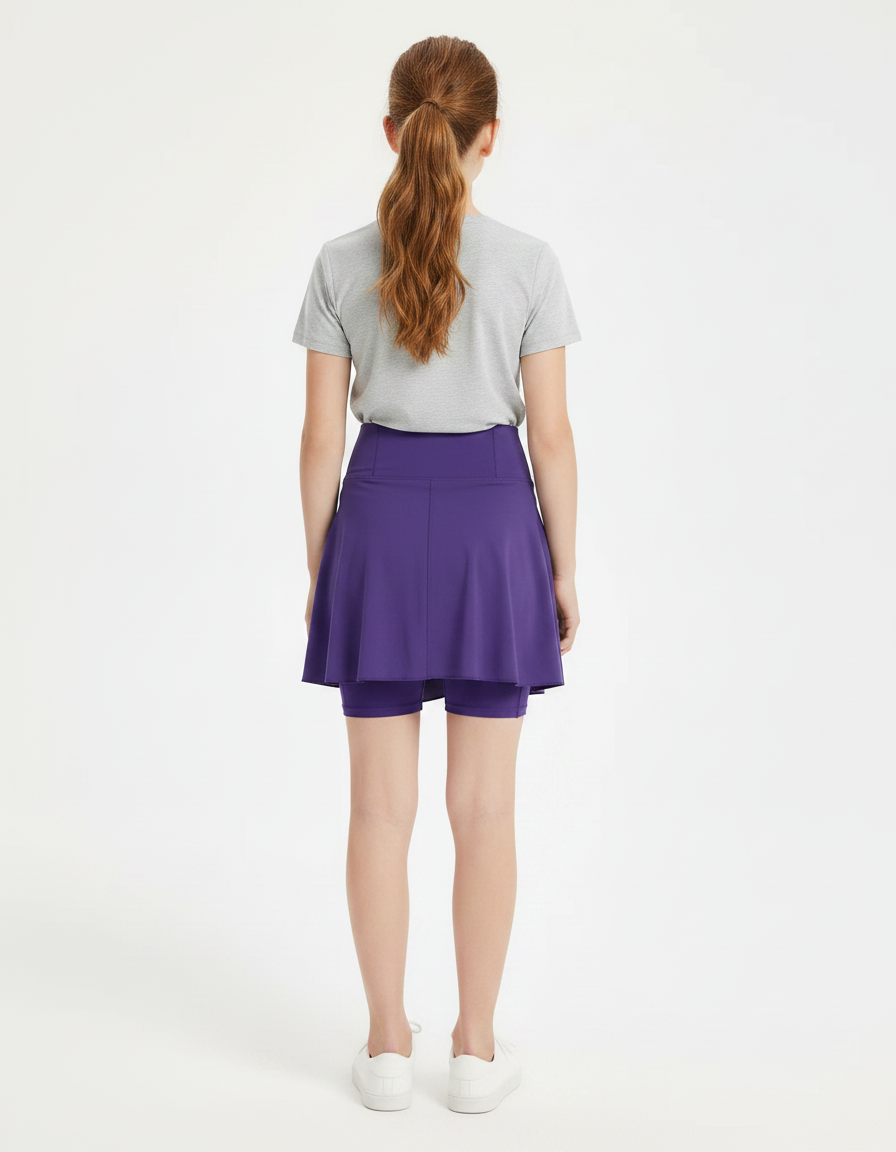 Pantalon Jupe Violet Sportif Confortable Enfant - Polyester - vue 2