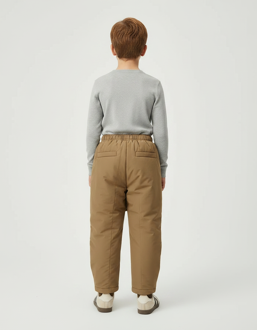 Pantalon Jupe Marron Enfant Matelassé Hiver Confortable - Polyester - vue 2