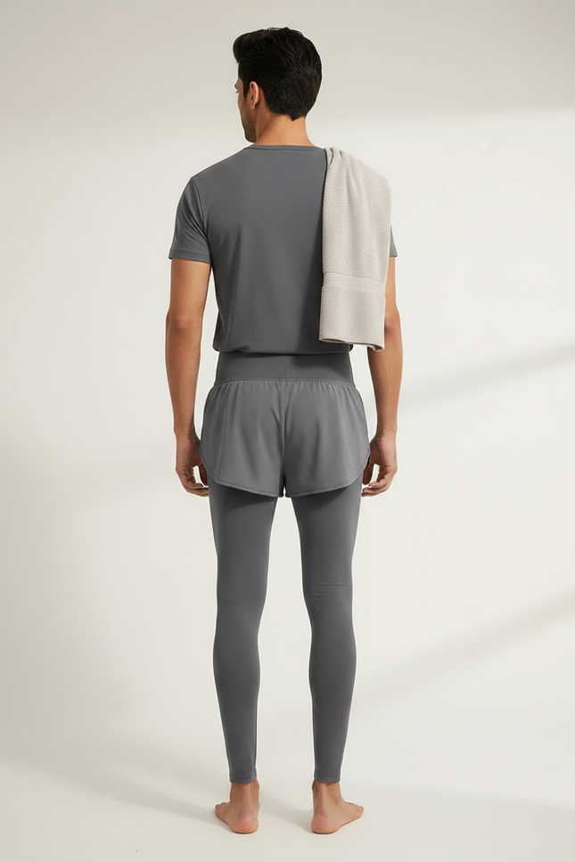 Pantalon Jupe Gris Sport Homme Léger Confortable - Polyester - vue 2