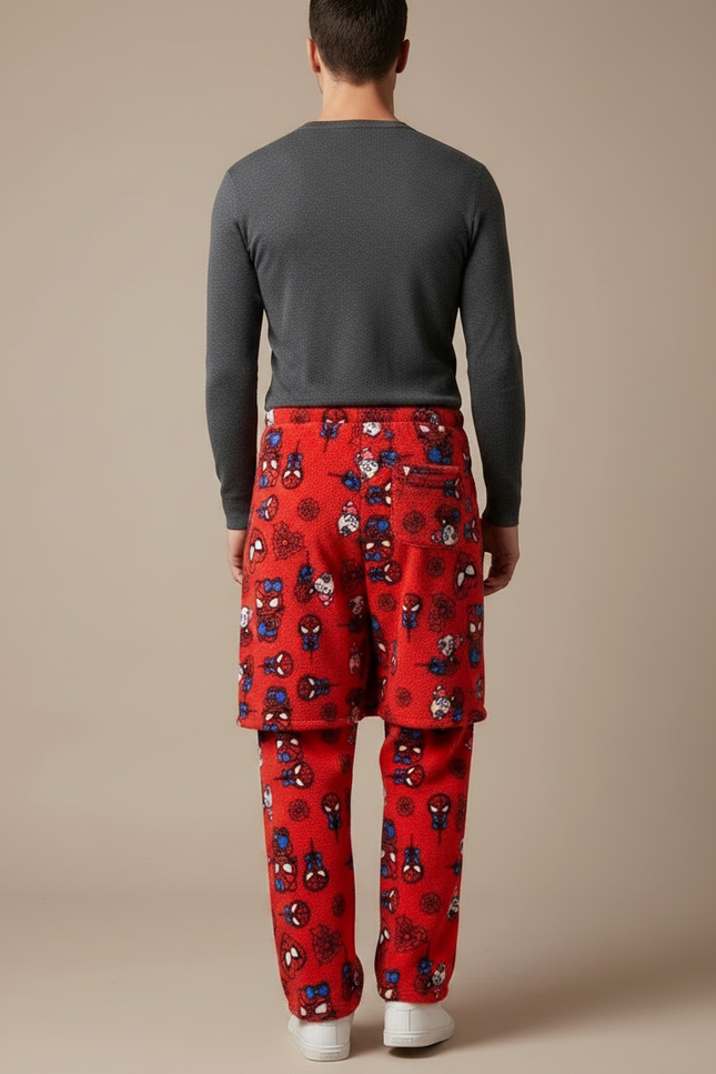 Pantalon Jupe Rouge Polaire Spider-Man Doux Décontracté - Molleton - vue 2