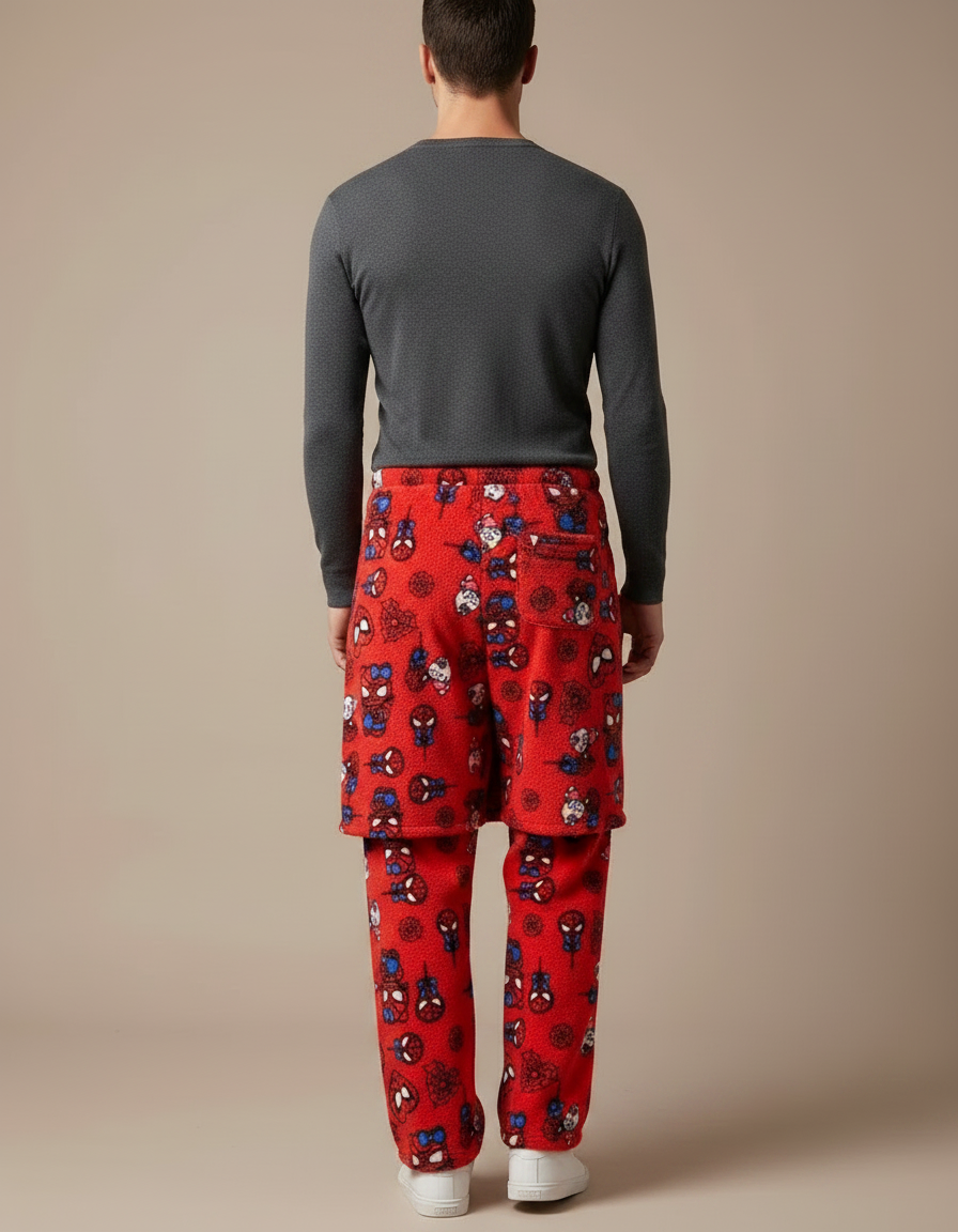 Pantalon Jupe Rouge Polaire Spider-Man Doux Décontracté - Molleton - vue 2