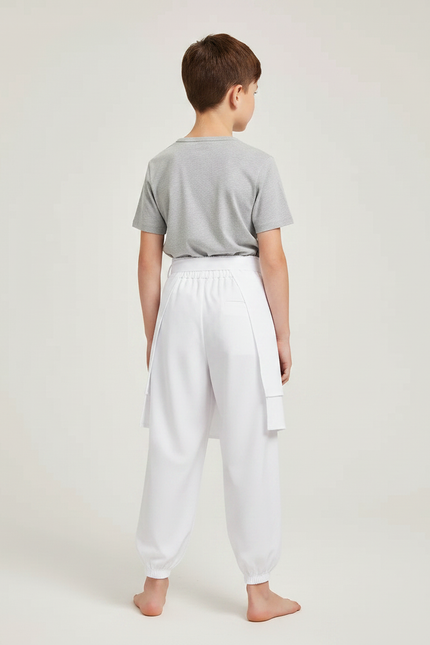 Pantalon Jupe Blanc Superposé Ample Enfant Coton - vue 2