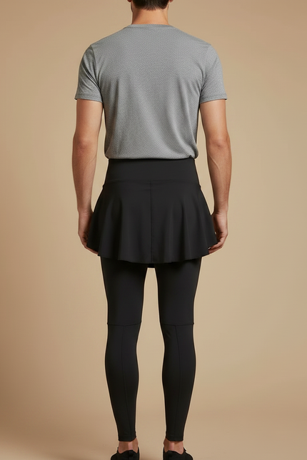 Pantalon Jupe Noir Sport Extensible Homme - Polyester - vue 2