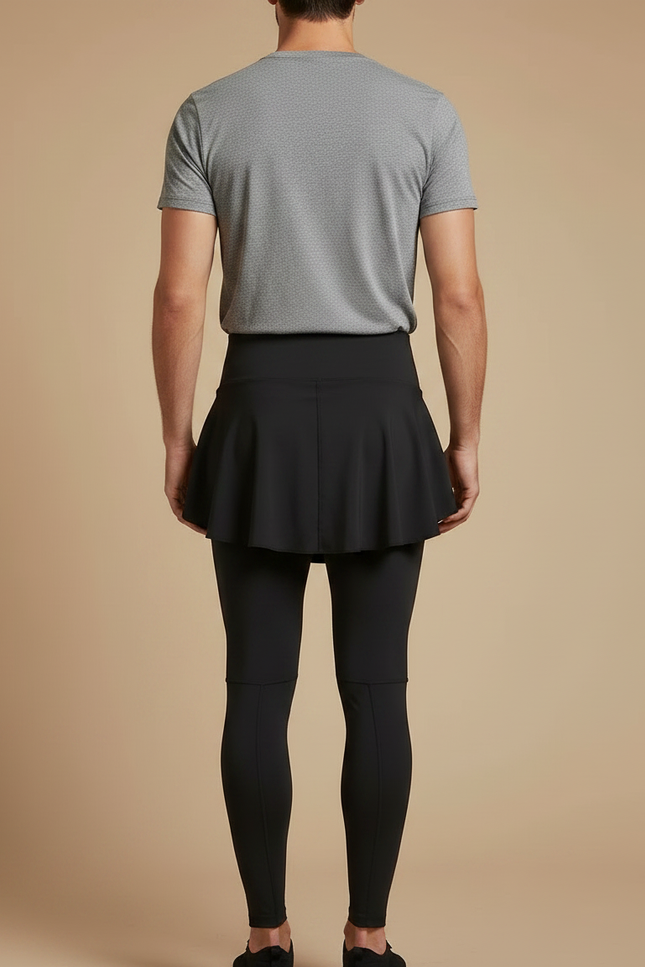 Pantalon Jupe Noir Sport Extensible Homme - Polyester - vue 2