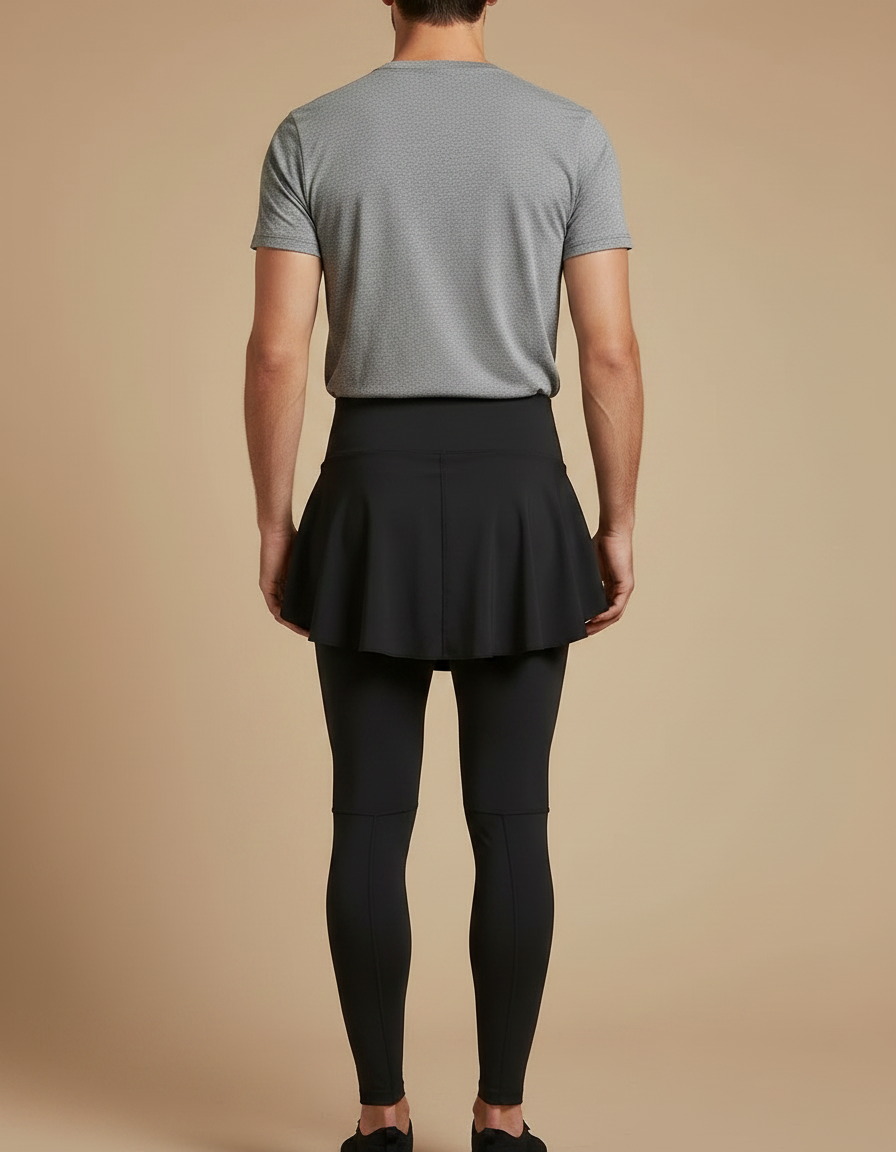 Pantalon Jupe Noir Sport Extensible Homme - Polyester - vue 2