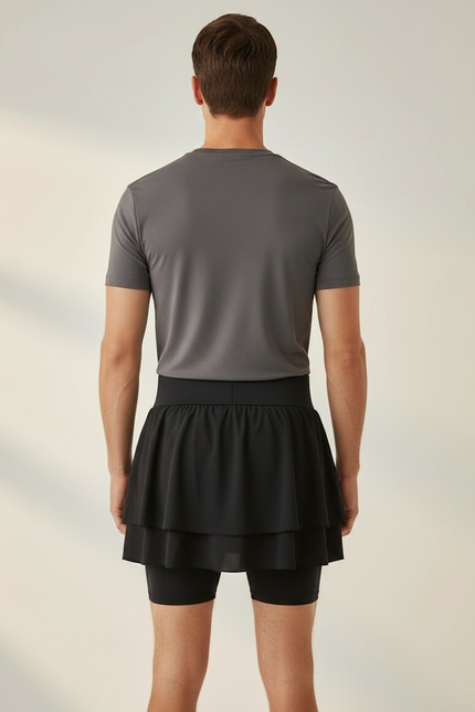 Pantalon Jupe Noir Sport Léger Respirant Homme - Polyester - vue 2