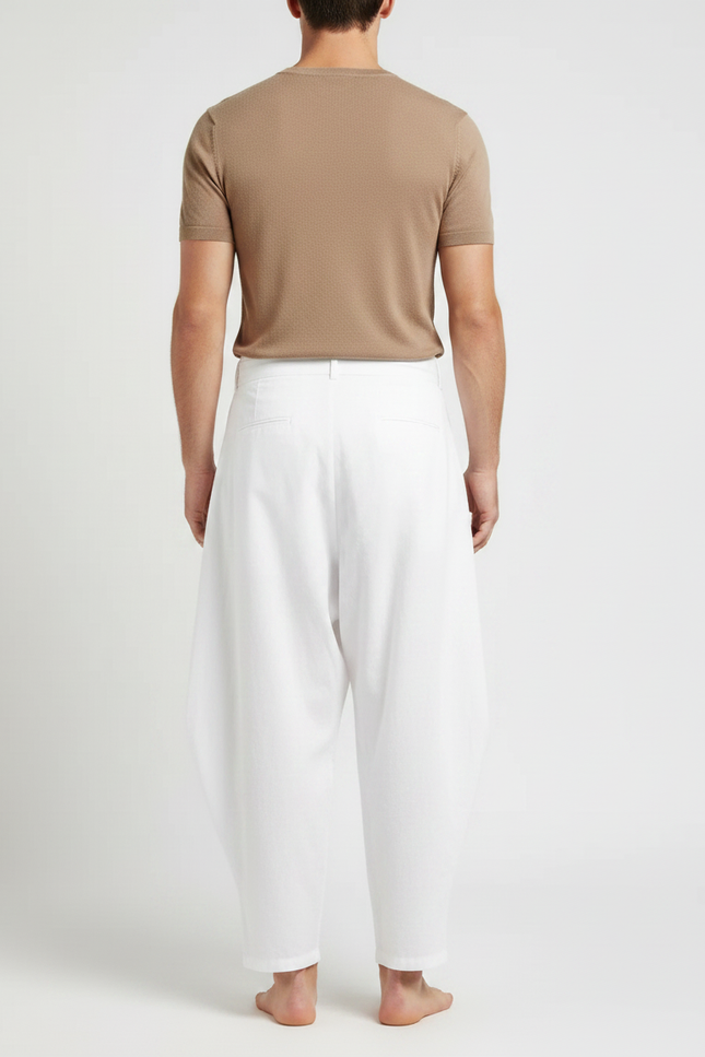 Pantalon Jupe Blanc - Coton - vue 2