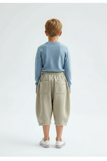 Pantalon Jupe Beige Harem Ample Coton Enfant - Molleton - vue 2