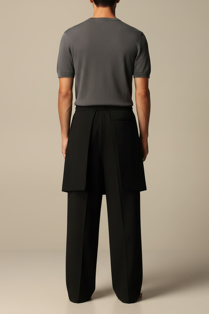 Pantalon Jupe 284c - Noir Polyester - vue 2