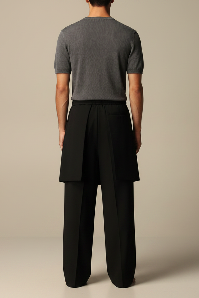 Pantalon Jupe 284c - Noir Polyester - vue 2