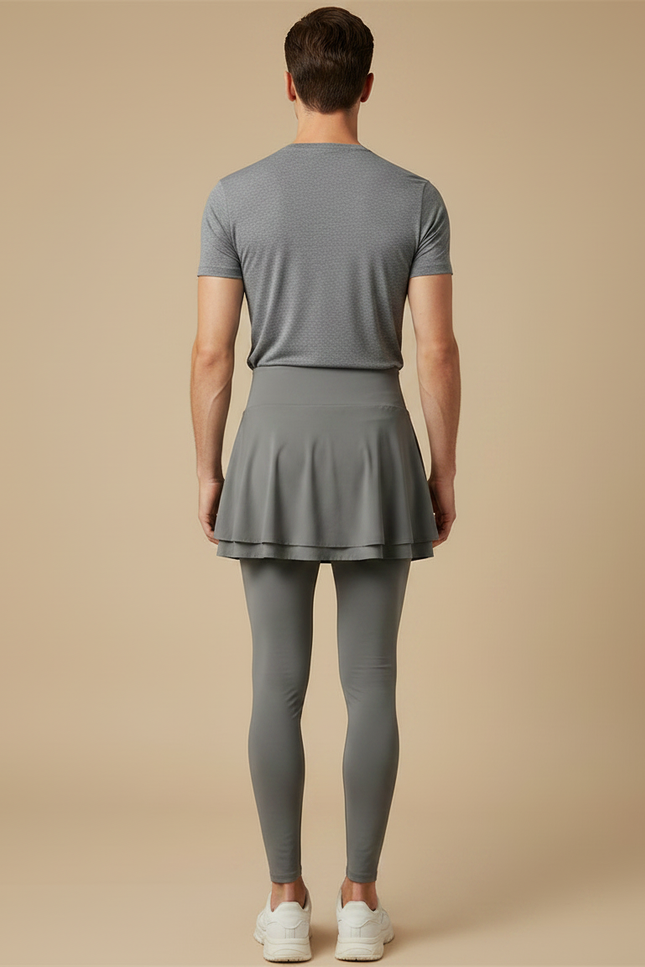 Pantalon Jupe Gris Sport Fluide Confortable Homme - Polyester - vue 2