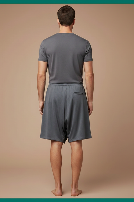 Pantalon Jupe Gris Ample Décontracté Homme Moderne - Polyester - vue 2
