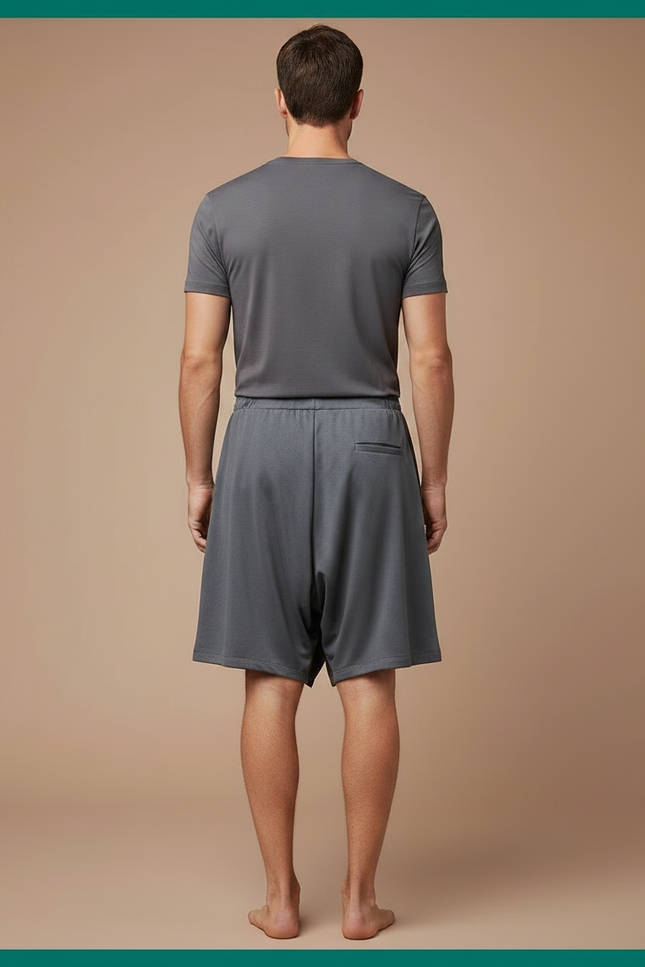 Pantalon Jupe Gris Ample Décontracté Homme Moderne - Polyester - vue 2