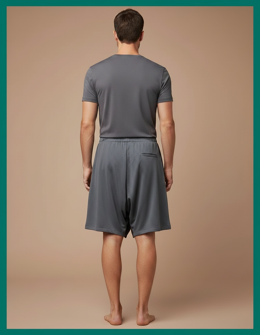 Pantalon Jupe Gris Ample Décontracté Homme Moderne - Polyester - vue 2