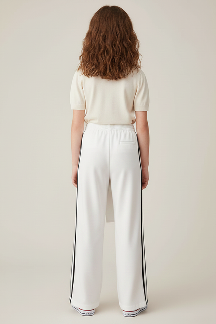 Pantalon Jupe Blanc Superposé Sportif Décontracté - Polyester - vue 2