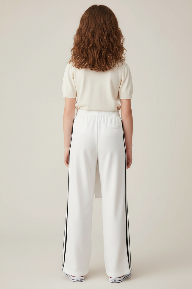 Pantalon Jupe Blanc Superposé Sportif Décontracté - Polyester - vue 2