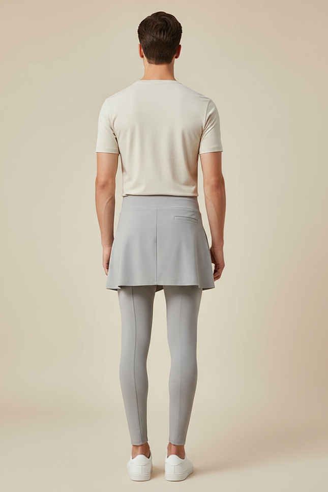 Pantalon Jupe Gris Sport Fluide Homme - Polyester - vue 2