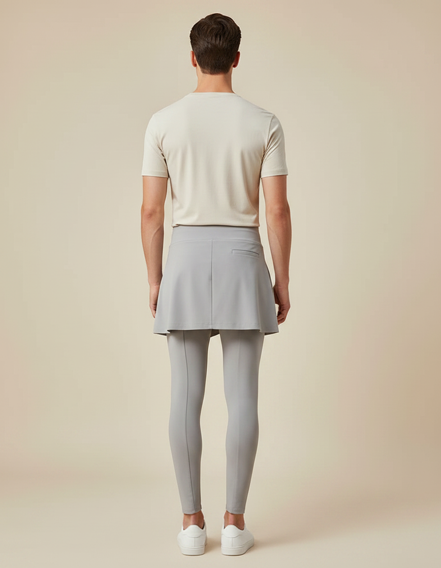 Pantalon Jupe Gris Sport Fluide Homme - Polyester - vue 2