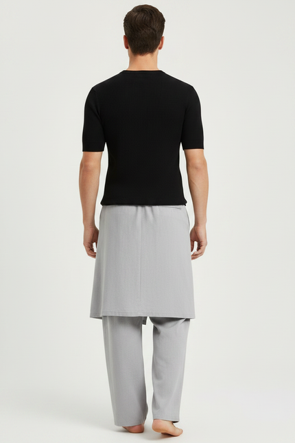 Pantalon Jupe Intégrée - Gris Lin - vue 2