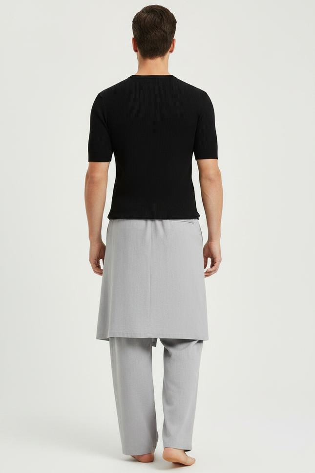Pantalon Jupe Intégrée - Gris Lin - vue 2