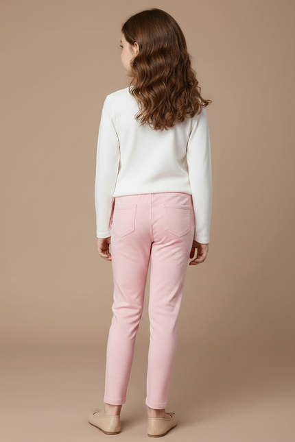 Pantalon Jupe Rose Brodé Tulle Confortable Fille - Molleton - vue 2